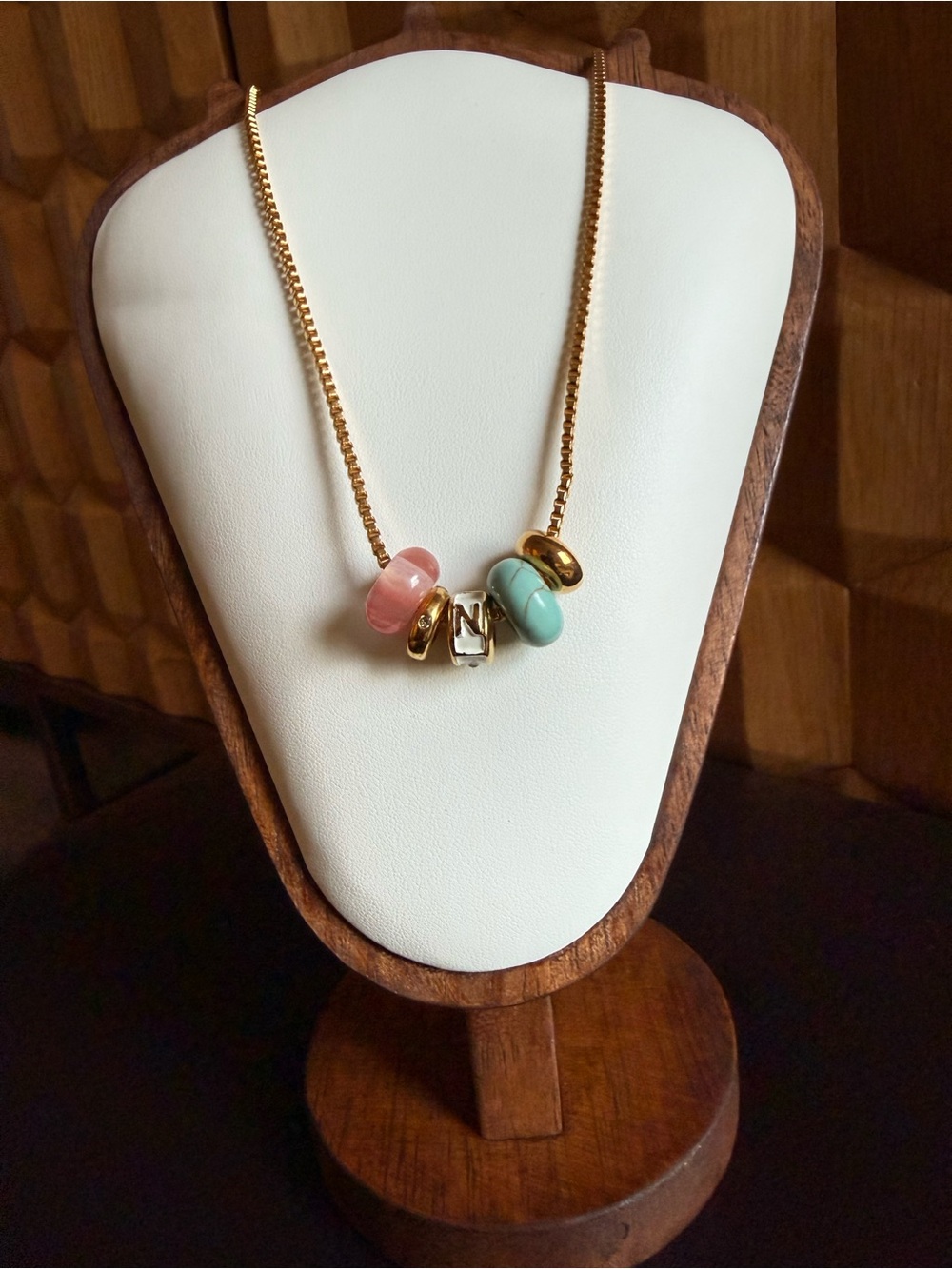 Mayamar Gold-Tone Initial Necklace - Letter N